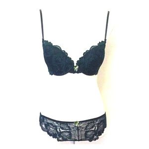 Blush lace bra and thong set